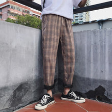 Load image into Gallery viewer, LAPPSTER-Youth Streetwear Black Plaid Pants Men Joggers
