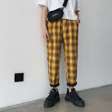 Load image into Gallery viewer, LAPPSTER-Youth Streetwear Black Plaid Pants Men Joggers
