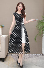 Load image into Gallery viewer, L-5xl Summer Dot Print Chiffon Dress Women
