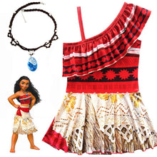 Load image into Gallery viewer, Kids Moana Cosplay Halloween Costume for Girls Vaiana Princess
