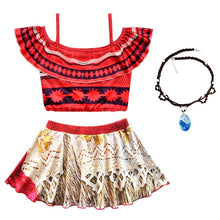 Load image into Gallery viewer, Kids Moana Cosplay Halloween Costume for Girls Vaiana Princess
