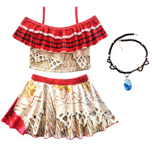 Load image into Gallery viewer, Kids Moana Cosplay Halloween Costume for Girls Vaiana Princess
