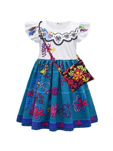 Baby Girls Encanto Dress Mirabel Kids Cosplay Princess