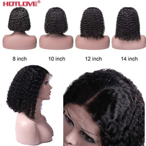 Short Curly Bob Wigs Brazilian Human Hair