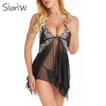 Load image into Gallery viewer, Transparent Lace Mesh Evening Dress Sleeveless Sexy Hot Pajamas Exotic Clothing Babydoll Novelty Special
