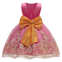 Load image into Gallery viewer, Summer Vintage Bow Kids Backless Dress Girl Children
